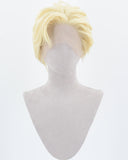 613 Blonde Short Synthetic Lace Front Men's Wig MW006