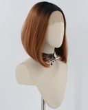 Ombre Brown Short Synthetic lace Front Wig WT078