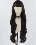 30Inch Long Black Wavy Synthetic Wig HW569