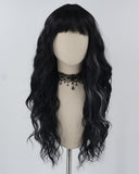 Black Grey Curly Synthetic Wig HW604