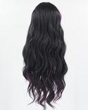 Purple Black Wavy Synthetic Lace Front Wig WT260