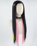 Black Rainbow Synthetic Lace Front Wig WT249