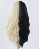 Black Blonde Wavy Synthetic Wig HW545