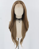 Brown Blonde Long Synthetic Lace Front Wig WW830