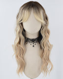 Ombre Blonde Curly Synthetic Wig HW603