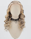 22Inch Blonde Brown Human Hair Wig HT035