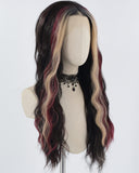 Blonde Red Black Synthetic Lace Front Wig WW785