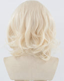 Platinum Blonde Short Wavy Synthetic Lace Front Wig HW843