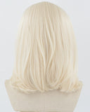 Short Platinum Blonde Synthetic Lace Front Wig WT073