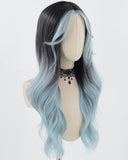 Blue Black Wavy Synthetic Wig HW523