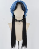 Blue Black Cosplay Synthetic Wig HW597