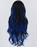 Blue Black Synthetic Wig HW556