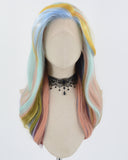 Mixed Colorful Wavy Synthetic Lace Front Wig WW782