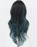 Blue Green Black Synthetic Wig HW485Blue Green Black Synthetic Wig HW485