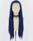 Dark Blue Straight Synthetic Lace Front Wig WW724