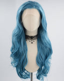 Blue Wavy Synthetic Lace Front Wig WW698