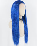 Blue Tinsel Synthetic Lace Front Wig WW727