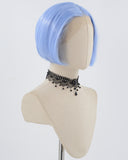 Blue Short Synthetic Lace Front Men's Wig MW012