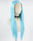 Blue Synthetic Lace Front Wig WW463