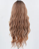 Ombre Brown Long Curly Synthetic Wig HW504