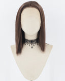 Brown Medium Length Synthetic Lace Front Wig WW187