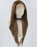 Mixed Brown Long Synthetic Lace Front Wig WW811