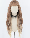 Brown Ombre Blonde Curly Synthetic Wig HW487