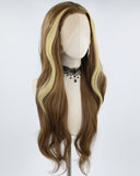 Blonde Brown Synthetic Lace Front Wig WT243