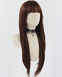 30 Inch Long Brown Synthetic Wig HW554