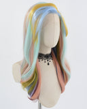 Mixed Colorful Wavy Synthetic Lace Front Wig WW782