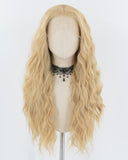 Blonde Brown Curly Synthetic Lace Front Wig WW347