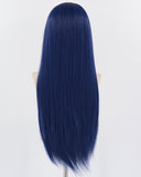 Dark Blue Straight Synthetic Lace Front Wig WW724