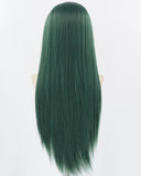 Dark Green Long Straight Synthetic Lace Front Wig WW732