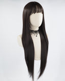 32Inch Long Black Straight Synthetic Wig HW460