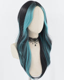 Blue Green Black Synthetic Wig HW485Blue Green Black Synthetic Wig HW485