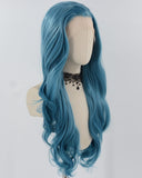 Green Blue Wavy Synthetic Lace Front Wig WW834