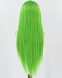 Green Long Straight Synthetic Lace Front Wig WW831