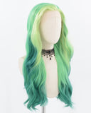 Ombre Green Synthetic Lace Front Wig WW717