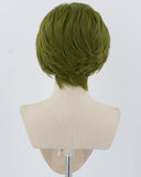 Green Short Synthetic Lace Front Wig MW020