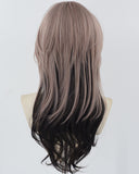 Grey Pink Ombre Black Cosplay Synthetic Wig HW598