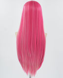 Hot Pink Blonde Synthetic Lace Front Wig WW777