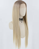 Ombre Blonde Natural Synthetic Lace Front Wig WW810