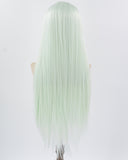 Light Green Long Straight Synthetic Lace Front Wig WW781