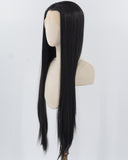 30Inch Long Natural Black Synthetic Lace Front Wig WW817