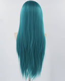 Green Straight Synthetic Lace Front Wig WW839