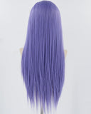 Purple Long Straight Synthetic Lace Front Wig WW840