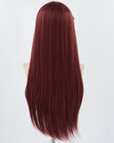 Long Straight Wine Red Synthetic Wig HW510