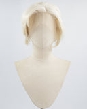 Platinum Blonde Short Synthetic Lace Front Men's Wig MW010