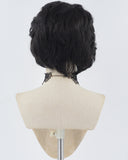 Natural Black Short Synthetic Lace Front Wig MW015