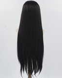 30Inch Long Natural Black Synthetic Lace Front Wig WW817